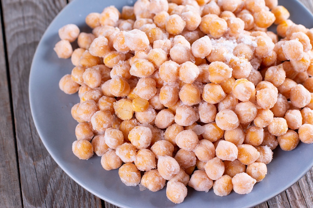clumped chickpeas